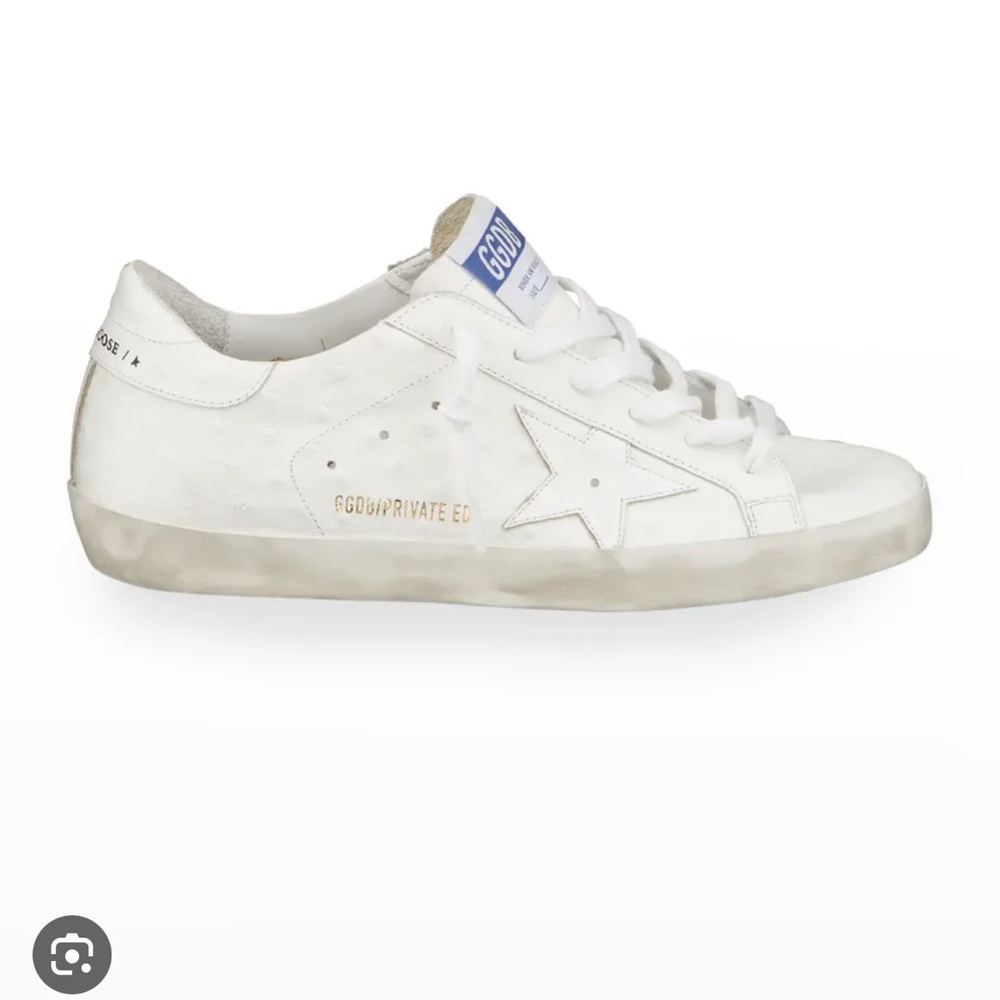 Superstar Ostrich-Stamped Court Sneakers